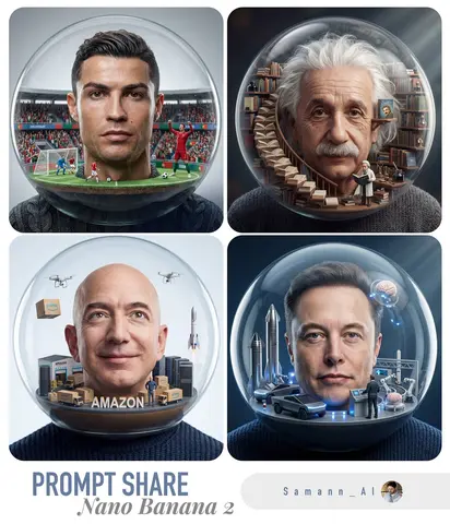 Surreal Miniature Universe Bubble Portrait