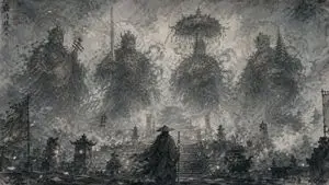 Eastern Ink Fantasy Illustration