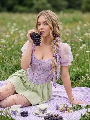 Sydney Sweeney Cottagecore Portrait
