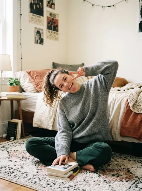 Profile / Avatar - Playful Bedroom Lifestyle Photography