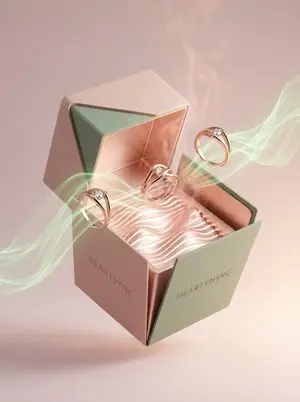 Avant-Garde Heartbeat Jewelry Advertisement