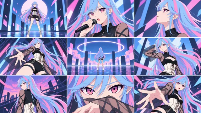 YouTube Thumbnail - Cyber Idol VTuber Teaser Storyboard