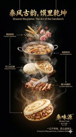 Advanced Commercial Food/Product Poster Template with Vertical Layering