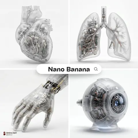 A hyper-realistic 3D anatomical human [organ] made from semi-translucent