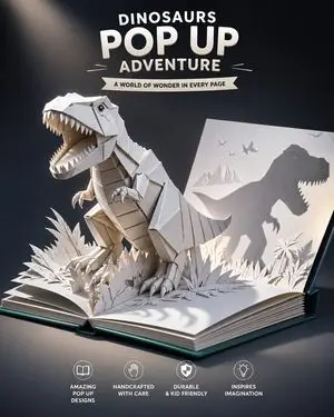 Origami Dinosaur Pop-Up Book Ad