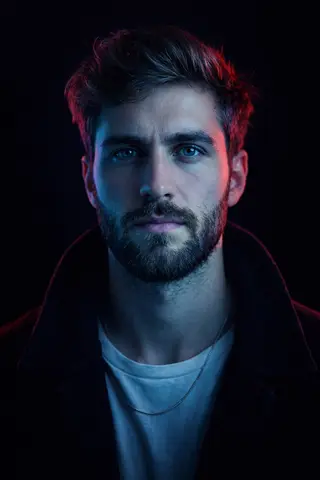 Studio Portrait Frontal, Facing Camera Directly