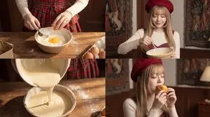 Cinematic Video Prompt for Woman Baking