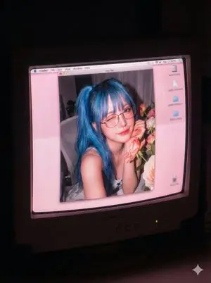 Old Computer Effect Portrait Prompt