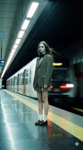 Long-Exposure Subway Fashion Prompt