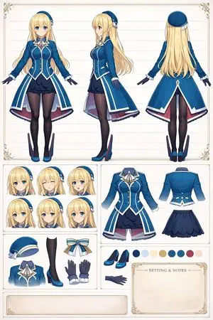 Anime Character Design Reference Sheet
