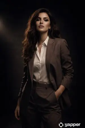 High Fashion Studio Portrait with Dramatic Lighting