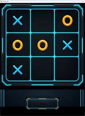 Futuristic Neon Tic-Tac-Toe UI