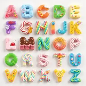 3D Squishy Candy Alphabet
