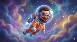 Pixar-Style Celebrity Caricature in Space
