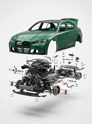 Exploded View Car Advertisement