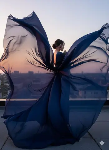 Fabric Spreading Dramatically in Wind