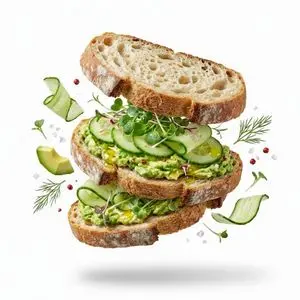 Minimalist Exploded View Commercial Food Photography
