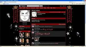Authentic vintage MySpace page for a person