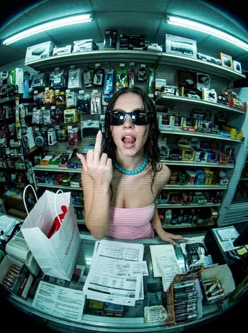 Intentionally Degraded, Low Fidelity Hand Raised with Middle Finger Extended (silhouette, Ghosted