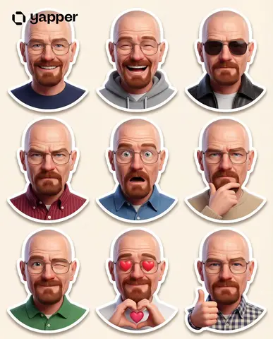premium Pixar-style 3D character sticker set that is clearly