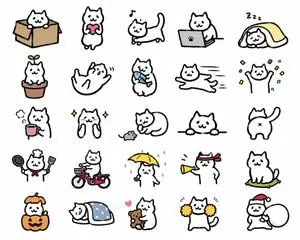 Kawaii Cat Sticker Sheet