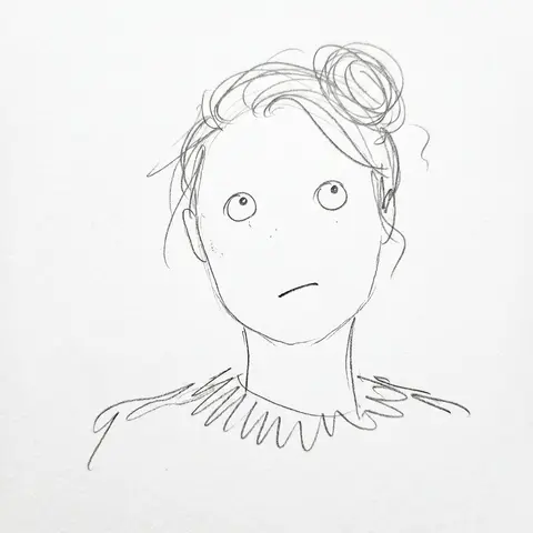 Minimalist Abstract Pencil Drawing