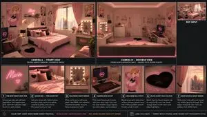 Pink Anime Bedroom Spatial Board
