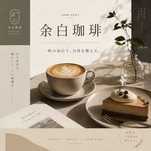 Yohaku Coffee Cafe Announcement Poster