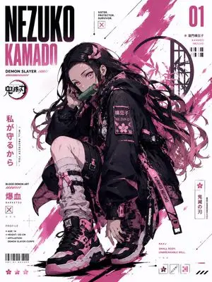 Anime Techwear Character Poster
