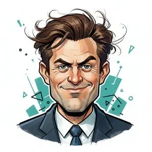 Editorial Caricature Illustration of a Man