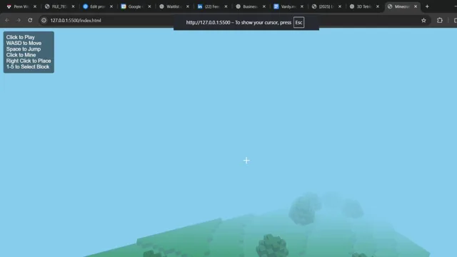Three.js survival-mode replica of Minecraft