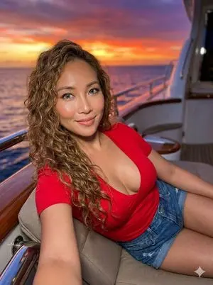 Cinematic Korean Aesthetic Portrait on Luxury Yacht