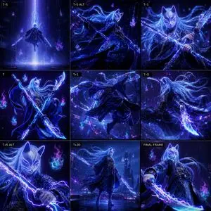 Cyber Kitsune Warrior Storyboard