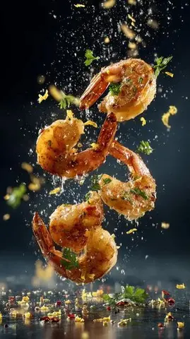 Ultra-Realistic Garlic Butter Shrimp Ad