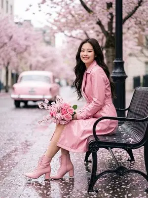 Jennie Kim Pink Spring Portrait
