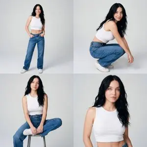 Smartphone Fashion Portrait Series Collage (Sydney Sweeney)