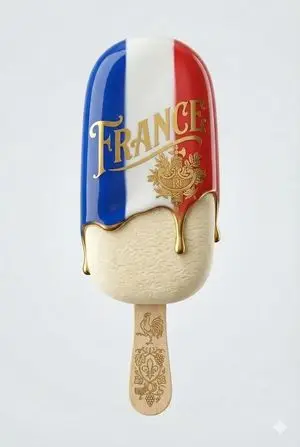 Ultra-realistic product shot of a premium ice cream bar inspired by Kazakhstan