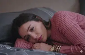 Cinematic Close-up of Pensive Woman