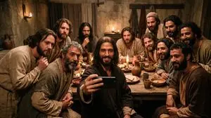 Last Supper Selfie Scene