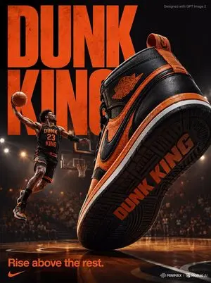 High-Energy Sneaker Ad Poster