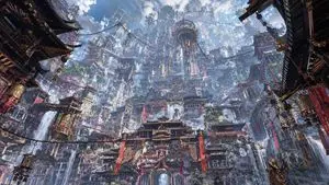 Maximalist Sky Temple City