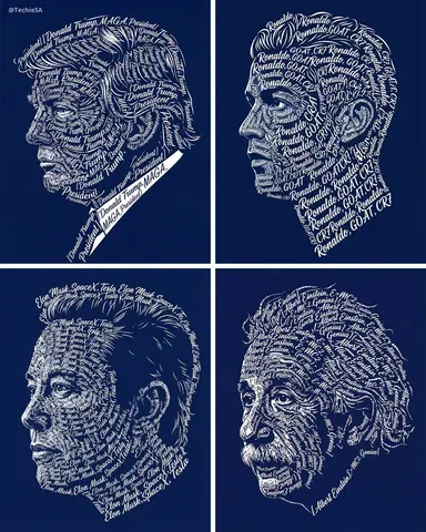 typographic art portrait using the uploaded photo of a