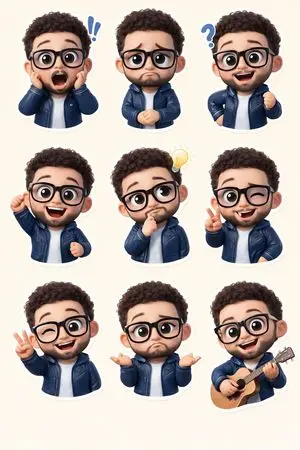 Chibi sticker set prompt for Nano Banana Pro