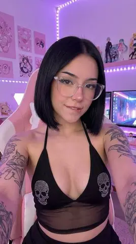 E-Girl Aesthetic Portrait with Tattoos Prompt