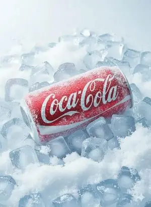 Hyper-Realistic Icy Coca-Cola Product Shot
