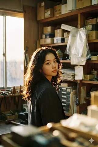 Long, Loose, Tousled Waves, Slightly Messy Texture. Looking Over Shoulder, Slight Head