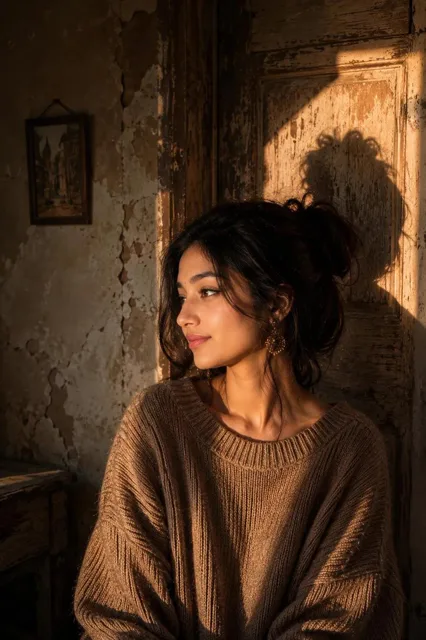 Profile / Avatar - Vintage Golden Hour Face Identity Portrait