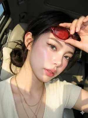 Digicam Style Glass-Skin Portrait