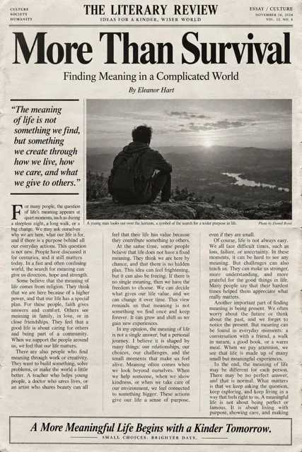 Infographic / Edu Visual - English Editorial Newspaper Layout