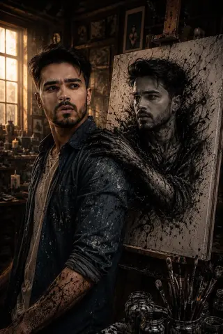 Dark Fantasy Doppelganger Portrait
